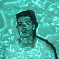 portrait of man with aqua effect